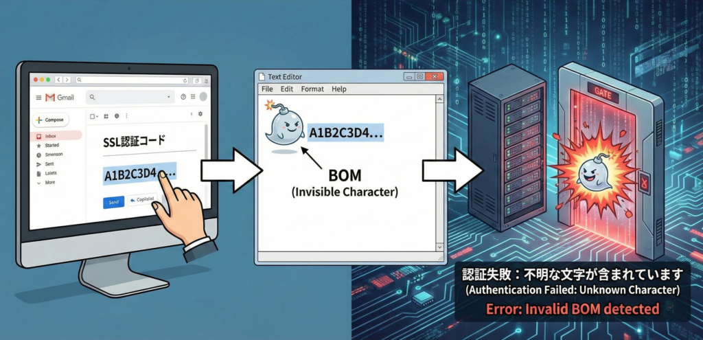 メール本文をコピーに潜む「見えない文字」の死角